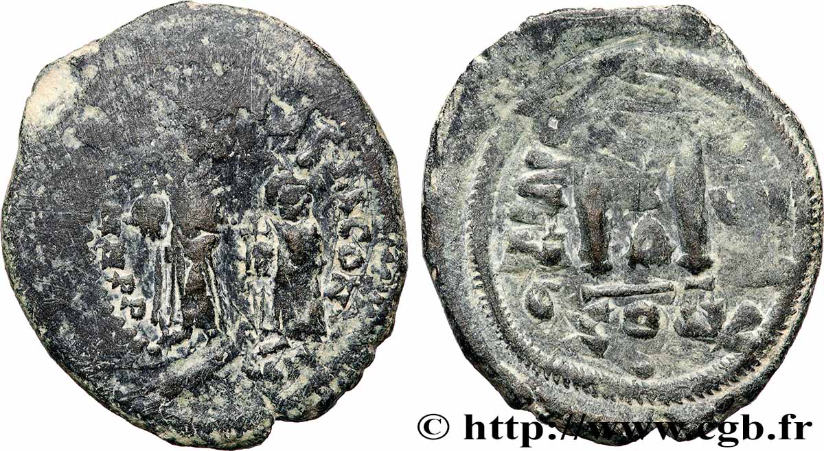 HÉRACLIUS et HÉRACLIUS CONSTANTIN Follis TB