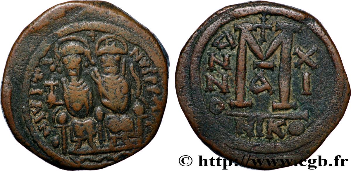 JUSTIN II et SOPHIE Follis TTB