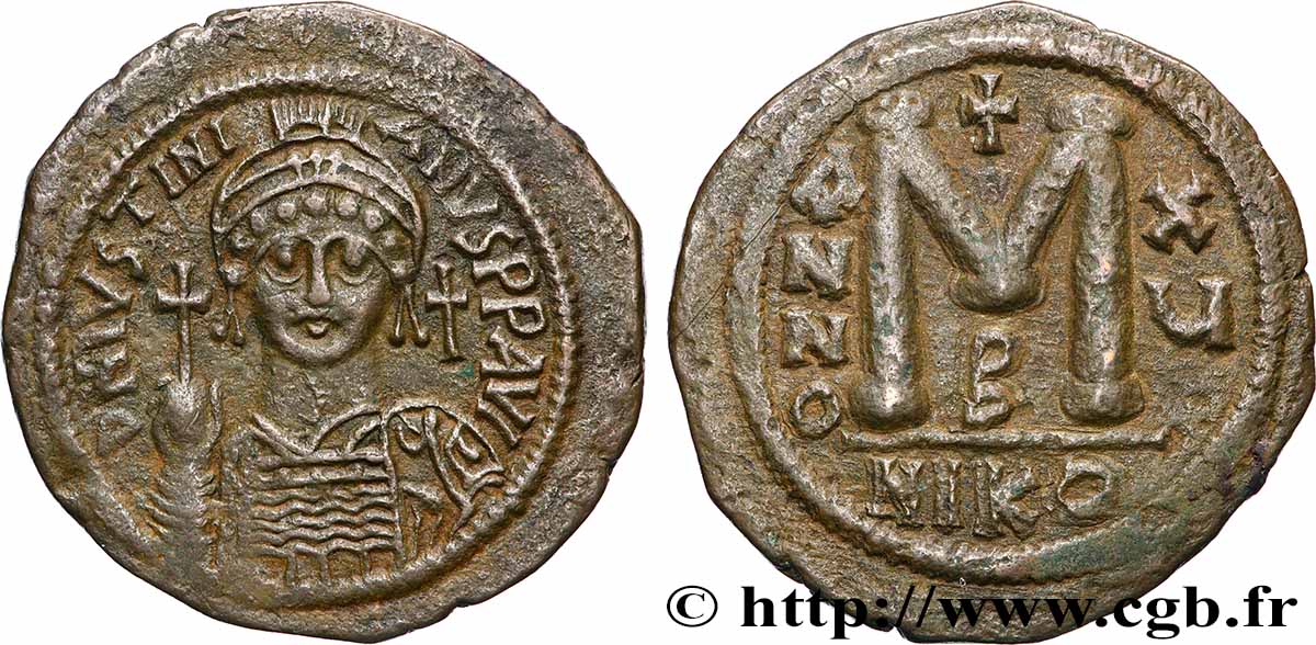 JUSTINIEN Ier Follis TTB+/TTB