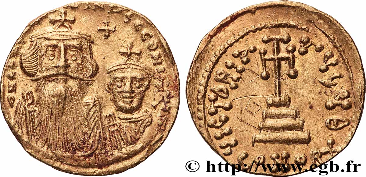 CONSTANS II et CONSTANTIN IV Solidus SUP