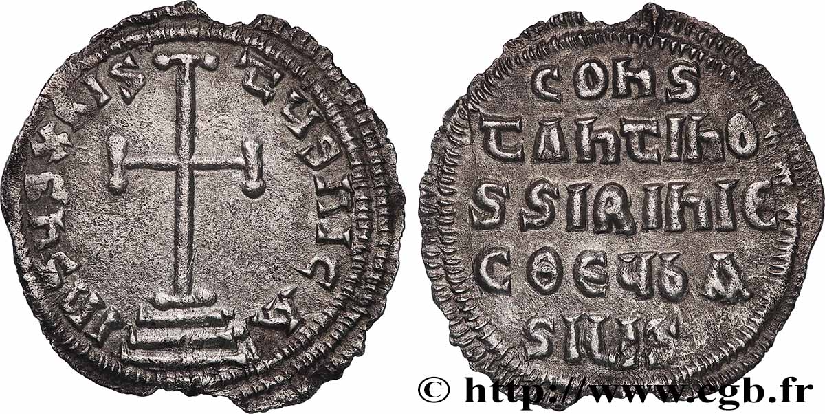 CONSTANTIN VI et IRÈNE Miliaresion TTB+