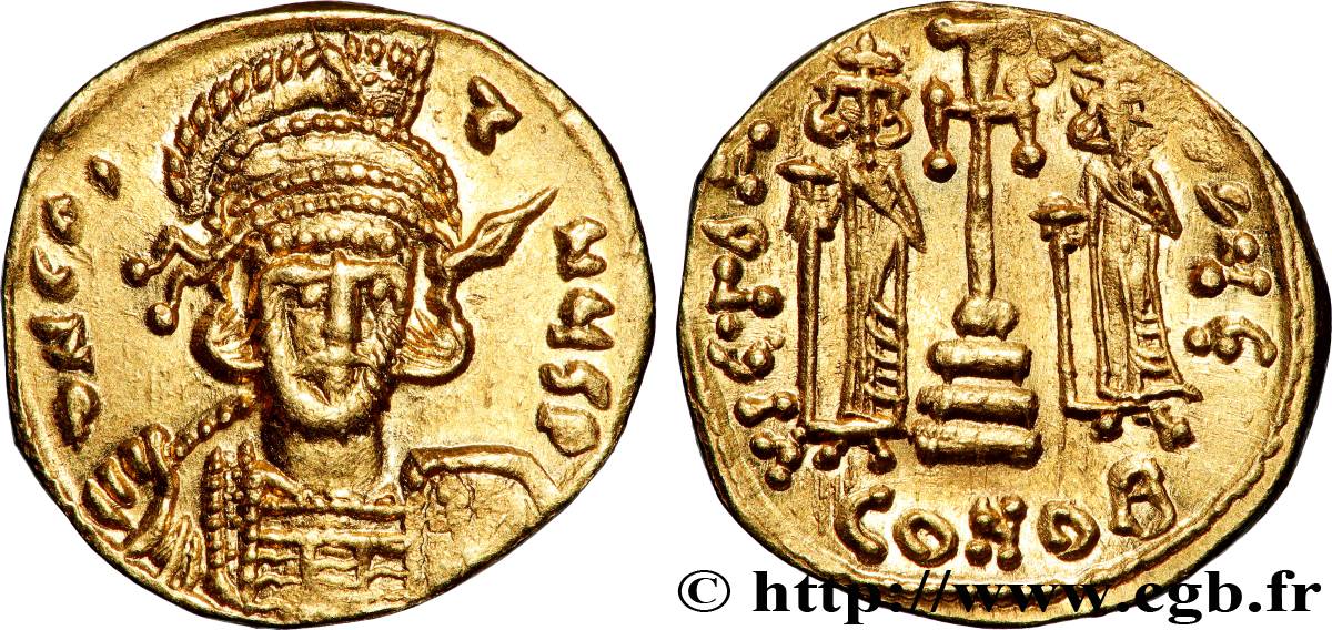 CONSTANTIN IV, HÉRACLIUS et TIBÈRE Solidus SPL/SUP