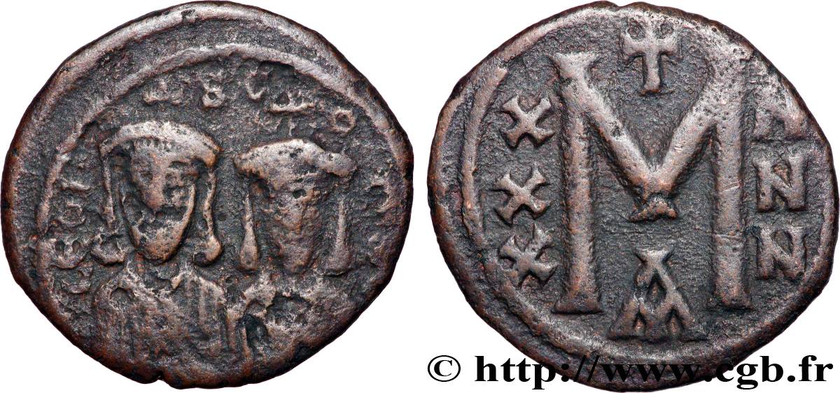 LEO III und CONSTANTINUS V Follis fSS/SS