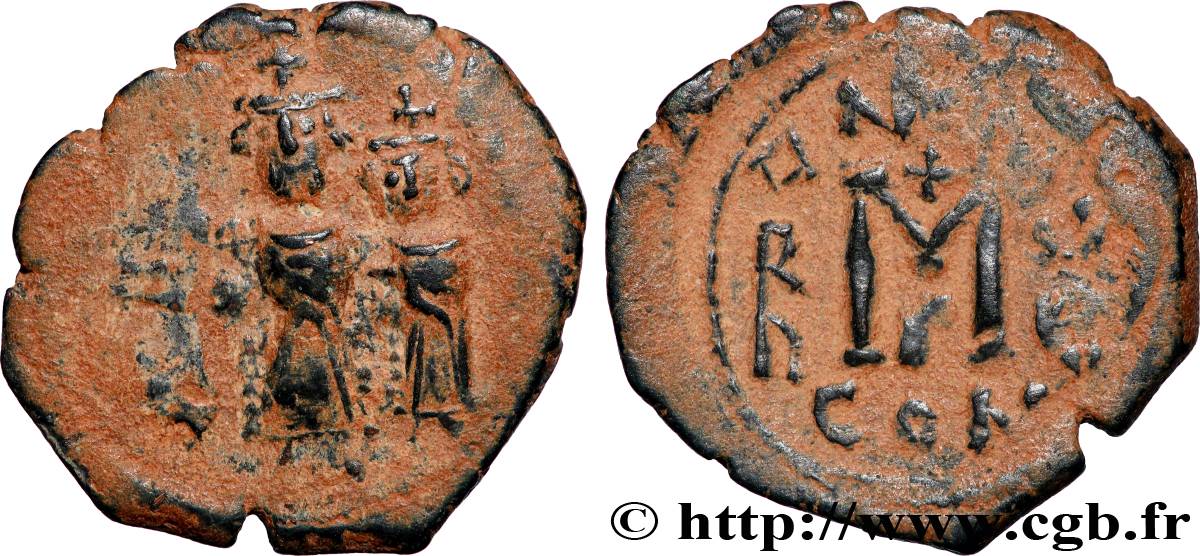 HERACLIUS, HERACLIUS CONSTANTINE and MARTINA Follis VF