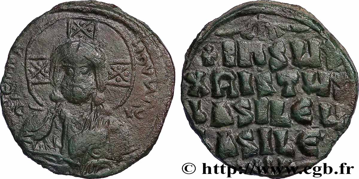 BASILIOS DER MAKEDONER II und CONSTANTINUS VIII Follis fVZ