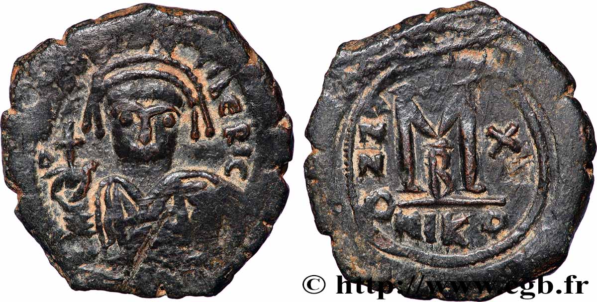 MAURICE TIBÈRE Follis TB+/TTB