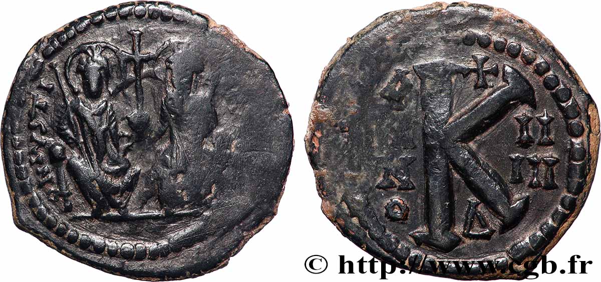 JUSTIN II et SOPHIE Demi-follis TB+/TTB