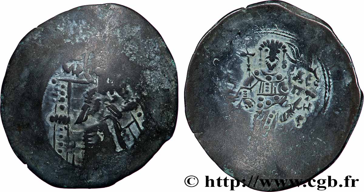 ISAAC II ANGE Aspron trachy (scyphate) TB/TB+