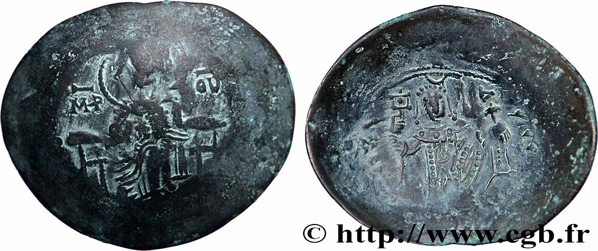 MANUEL I COMNENUS Aspron trachy (scyphate) VF