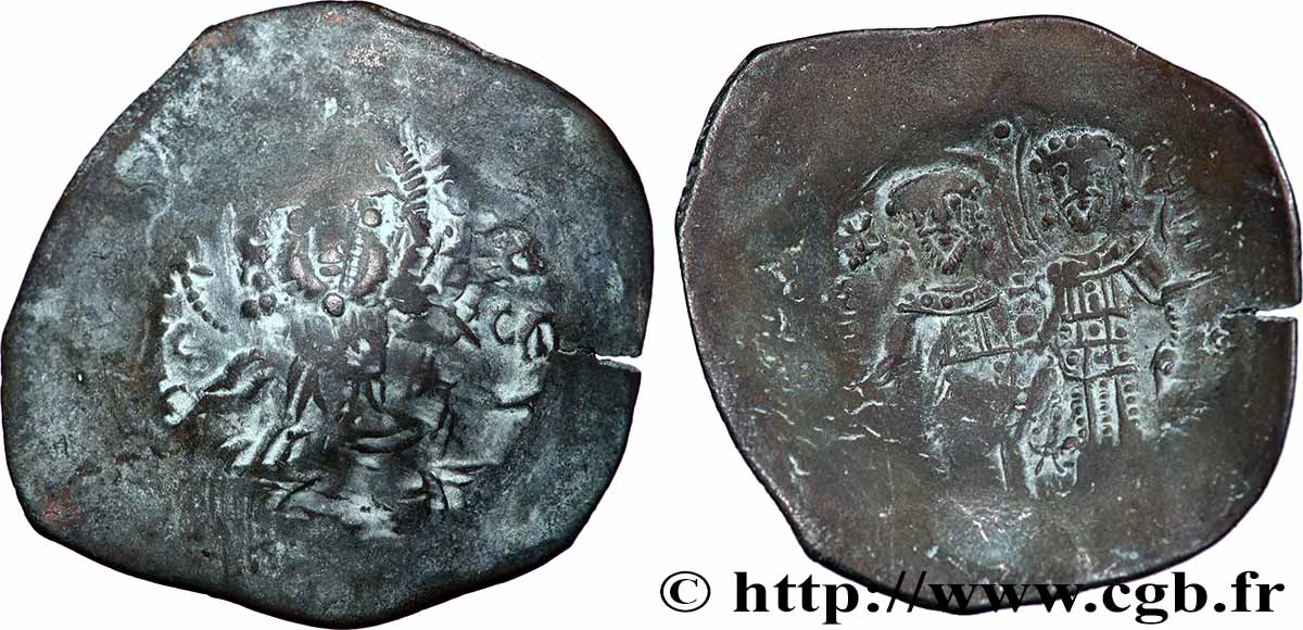 ALEJIO III ANGELO-COMNENOS Aspron trachy (scyphate) BC+