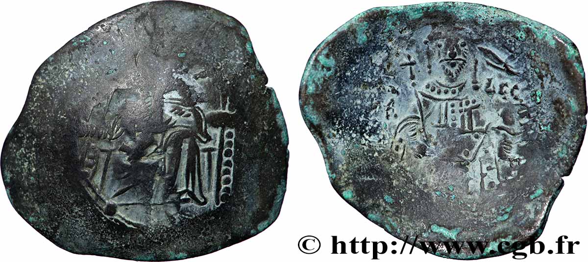 ISAAC II ANGE Aspron trachy (scyphate) TB/TB+