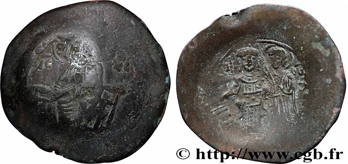 MANUEL I COMNENUS Aspron trachy (scyphate) VF