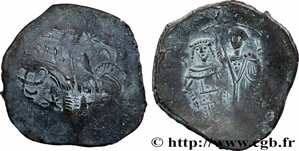 MANUEL I COMNENUS Aspron trachy (scyphate) VF/XF