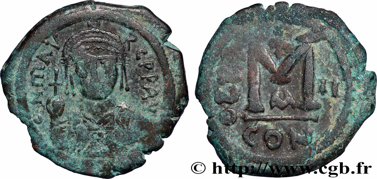 MAURICE TIBÈRE Follis TB+/TTB