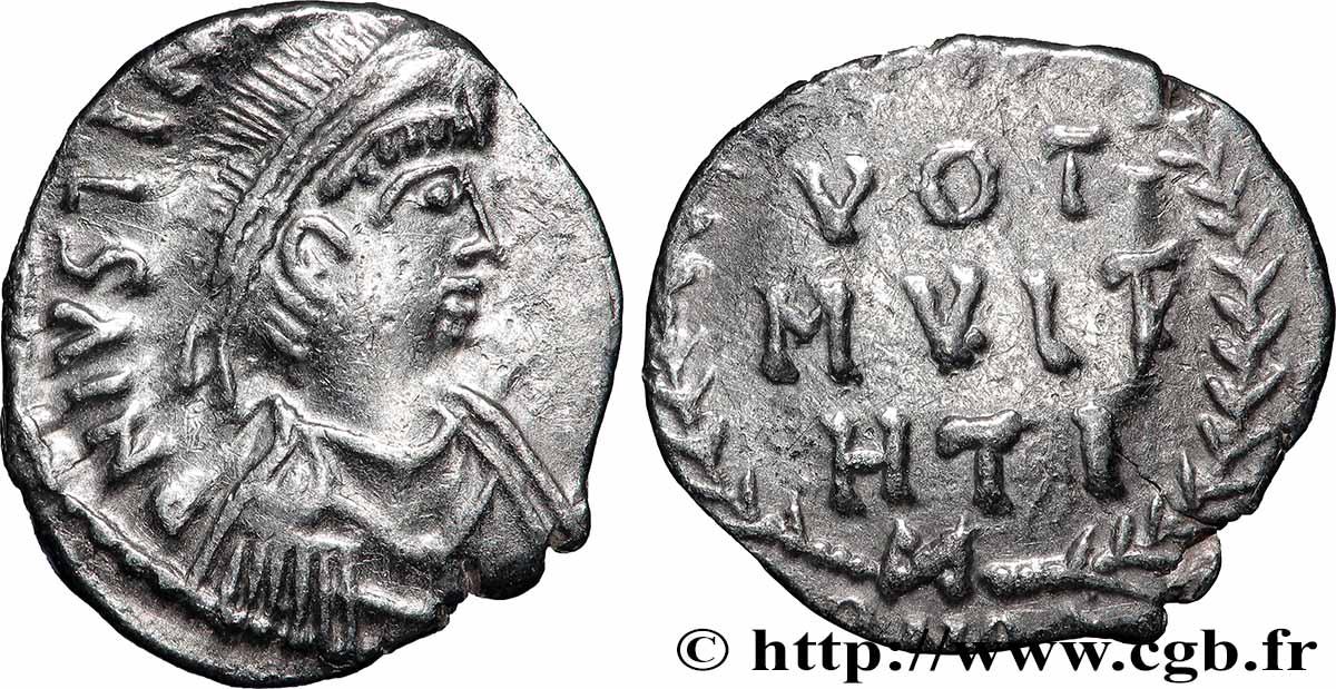 JUSTINIEN Ier Silique 1er type TTB+