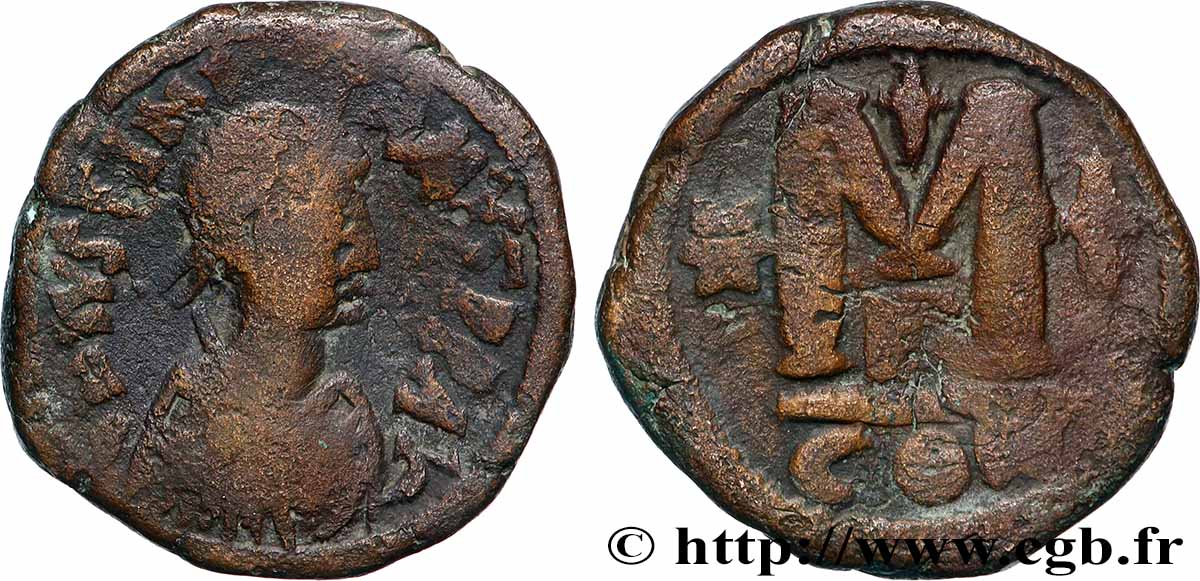 GIUSTINO I Follis q.BB/BB