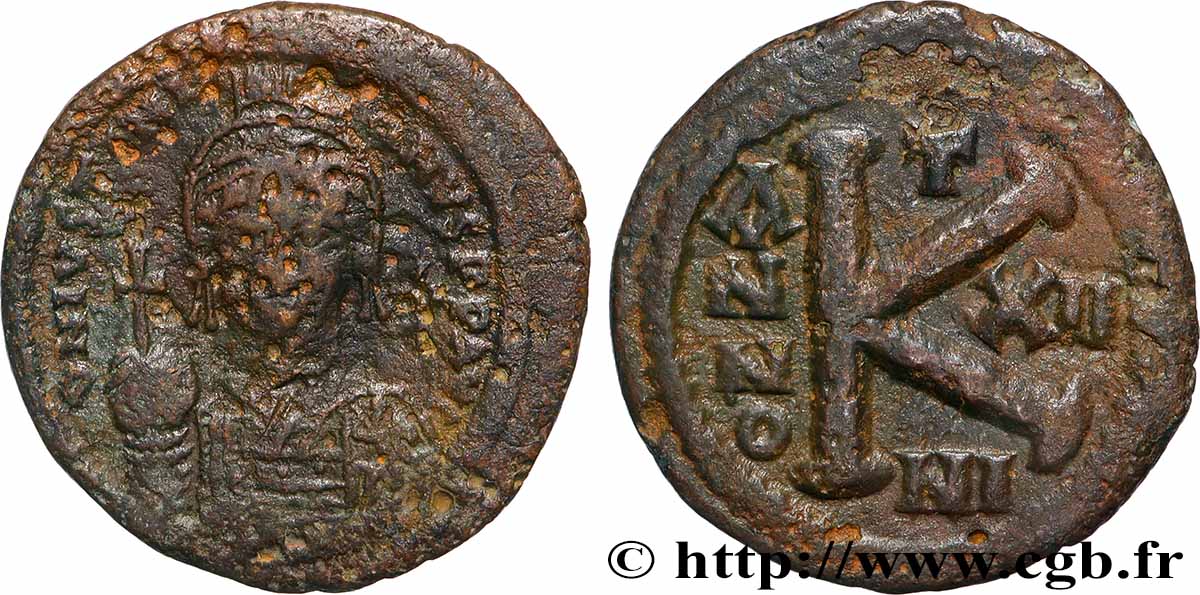 JUSTINIEN Ier Demi-follis TB+/TTB