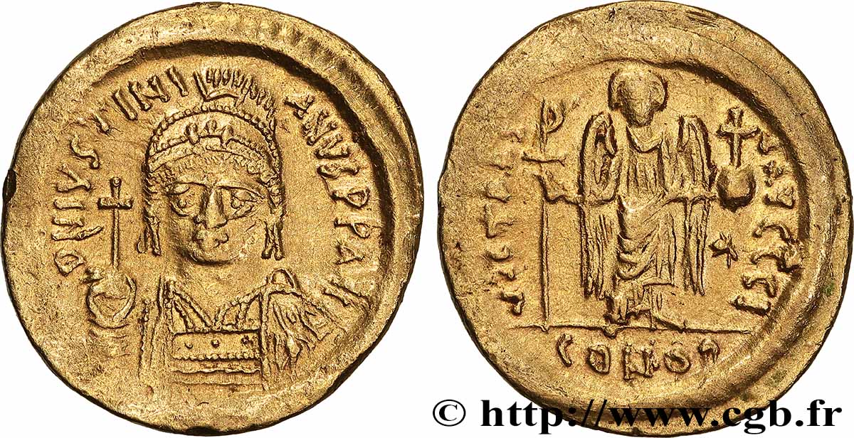 GIUSTINIANO I Solidus q.SPL/BB