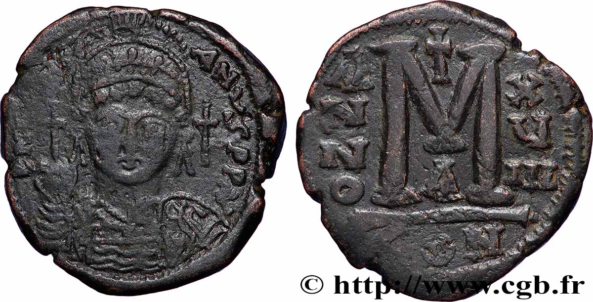 JUSTINIAN I Follis XF