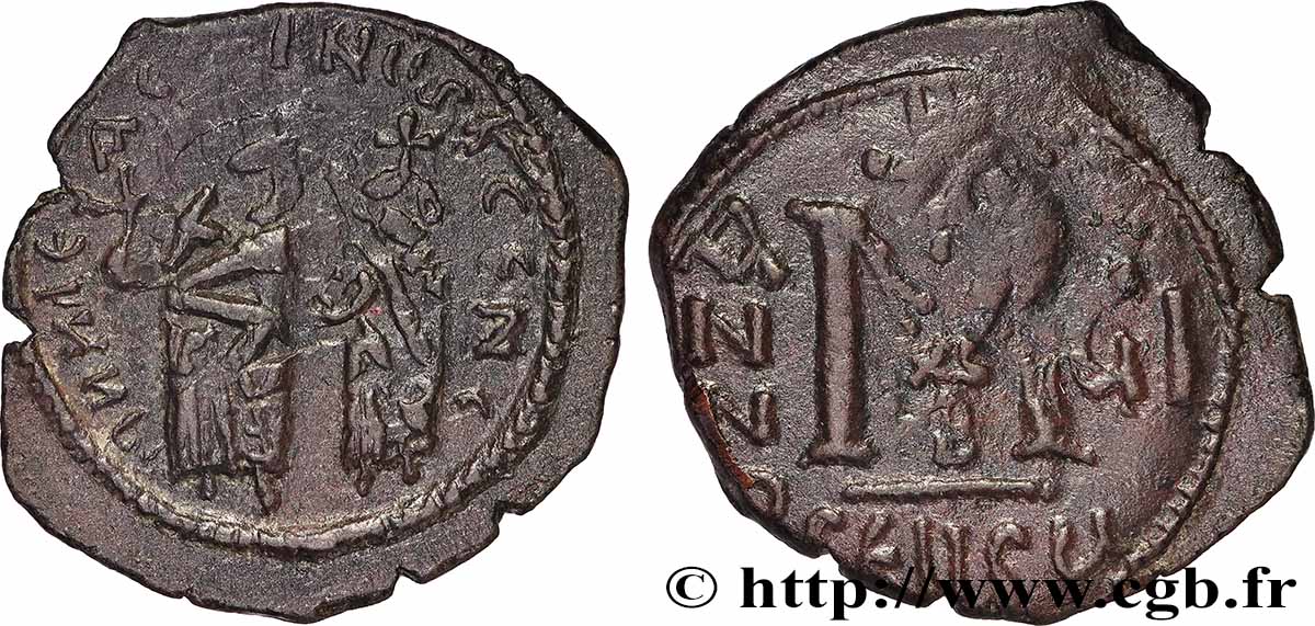 HÉRACLIUS et HÉRACLIUS CONSTANTIN Follis TTB+