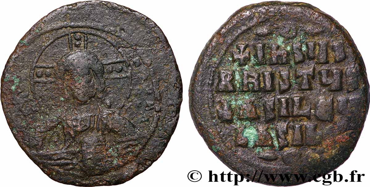 BASILIO II e COSTANTINE VIII Follis MB/q.BB