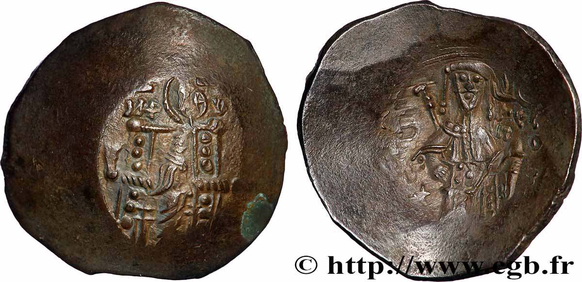 ISAAC II ANGE Aspron trachy (scyphate) TTB