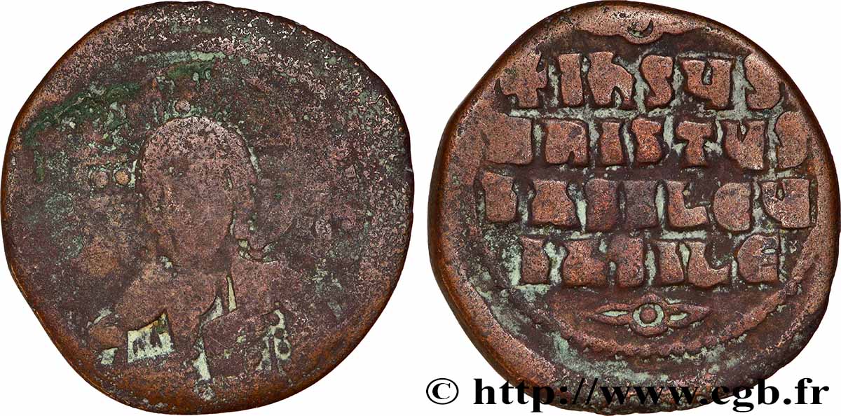 BASILIO II e COSTANTINE VIII Follis B/MB