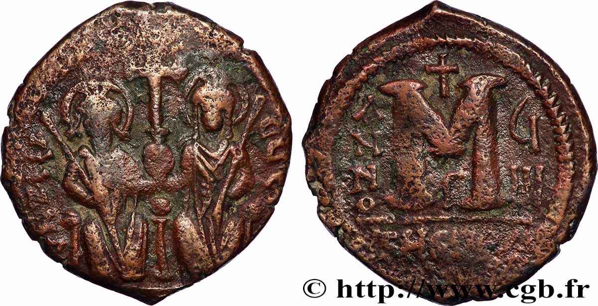 JUSTIN II and SOPHIA Follis VF
