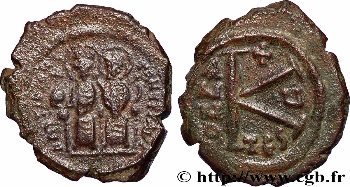 TIBÈRE II CONSTANTIN et ANASTASIA Demi-follis TTB