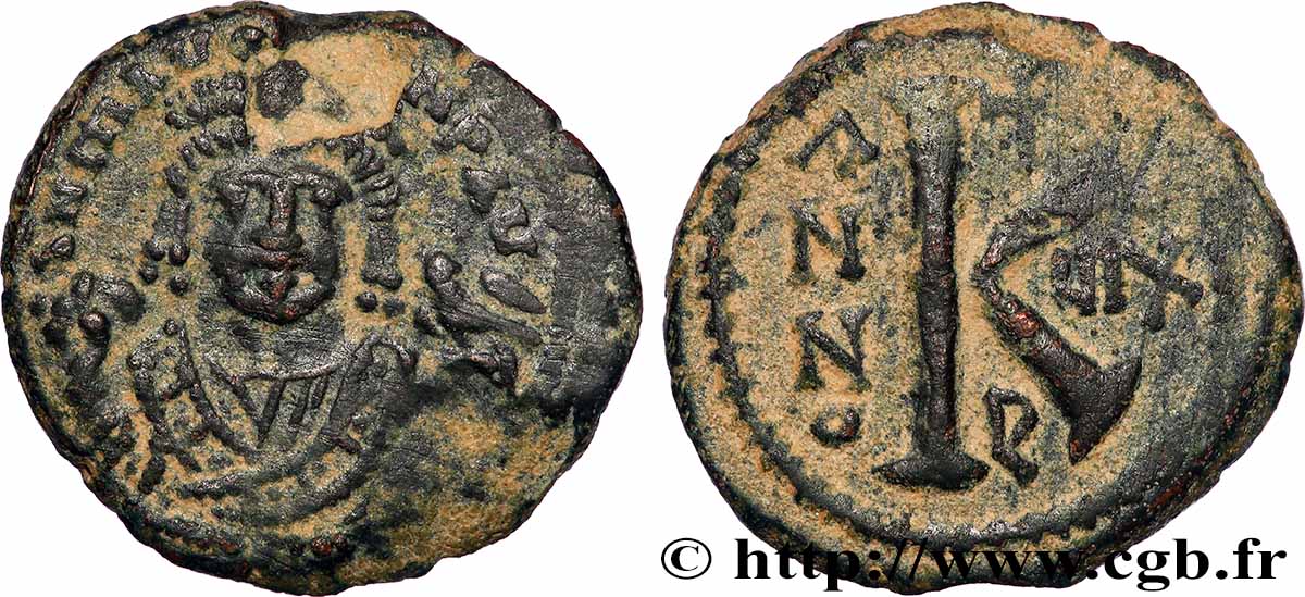 MAURICIUS TIBERIUS Demi-follis XF