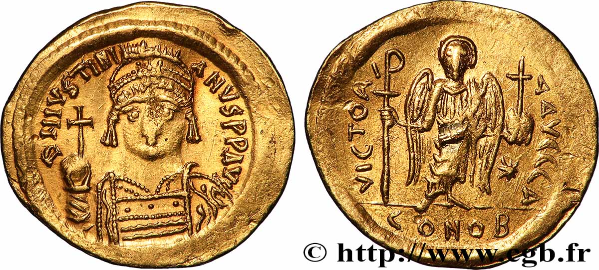 GIUSTINIANO I Solidus q.SPL