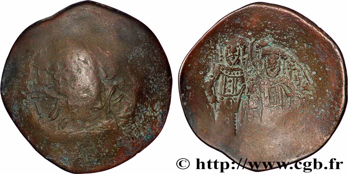 ALEXIUS III ANGELUS-COMNENUS Aspron trachy (scyphate) VF