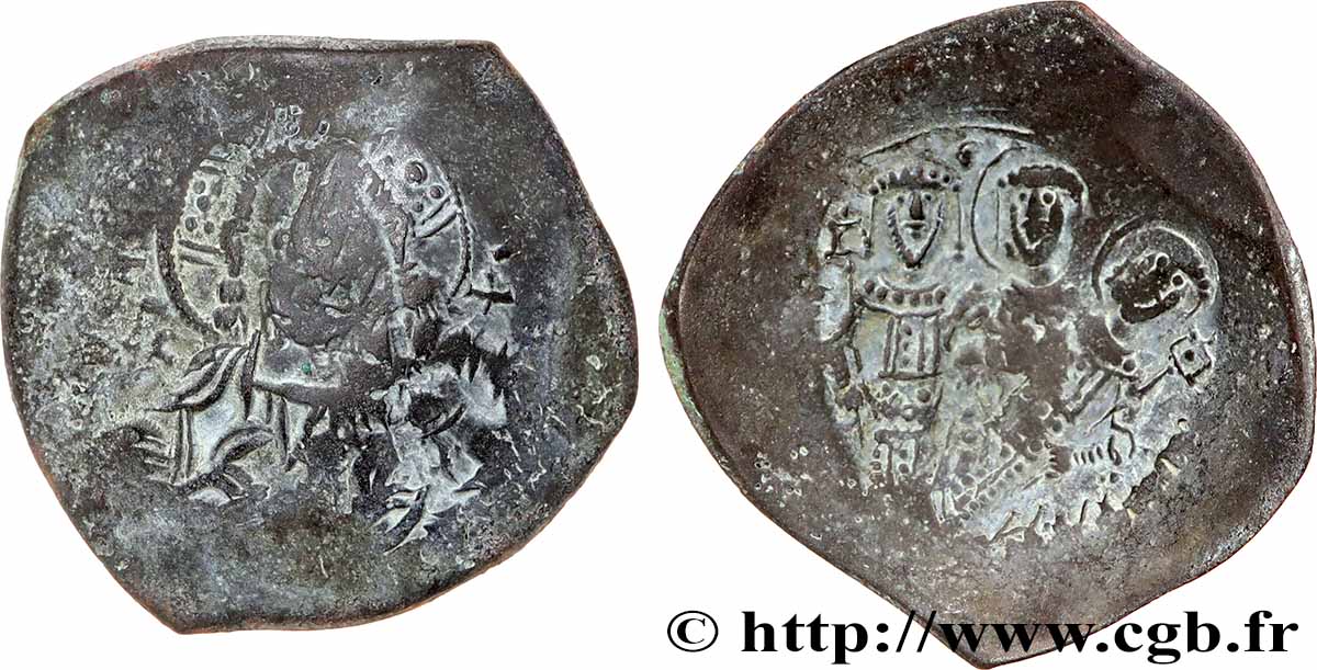 ALEXIUS III ANGELUS-COMNENUS Aspron trachy (scyphate) VF/XF