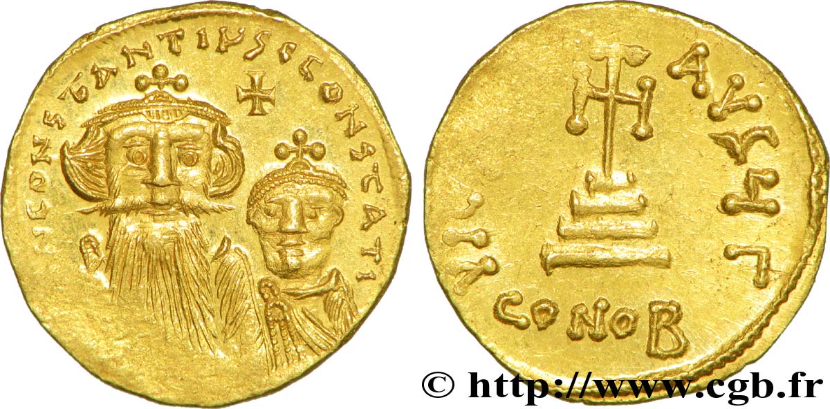 COSTANTE II and COSTANTINE IV Solidus MS