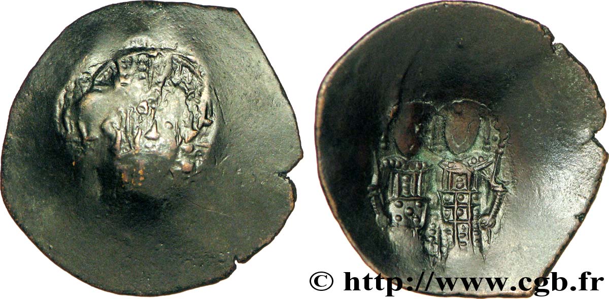 ALEXIUS III ANGELUS-COMNENUS Aspron trachy (scyphate) VF