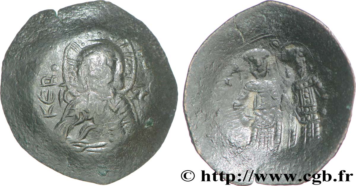 ALEXIUS III ANGELUS-COMNENUS Aspron trachy (scyphate) XF