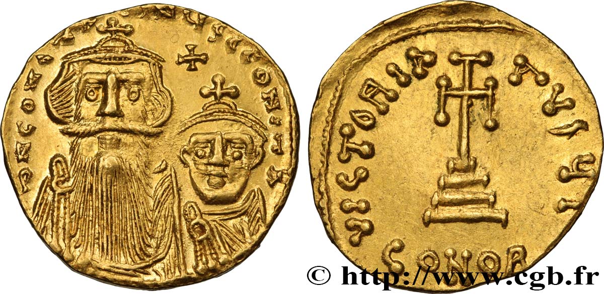 CONSTANS II and CONSTANTINE IV Solidus MS