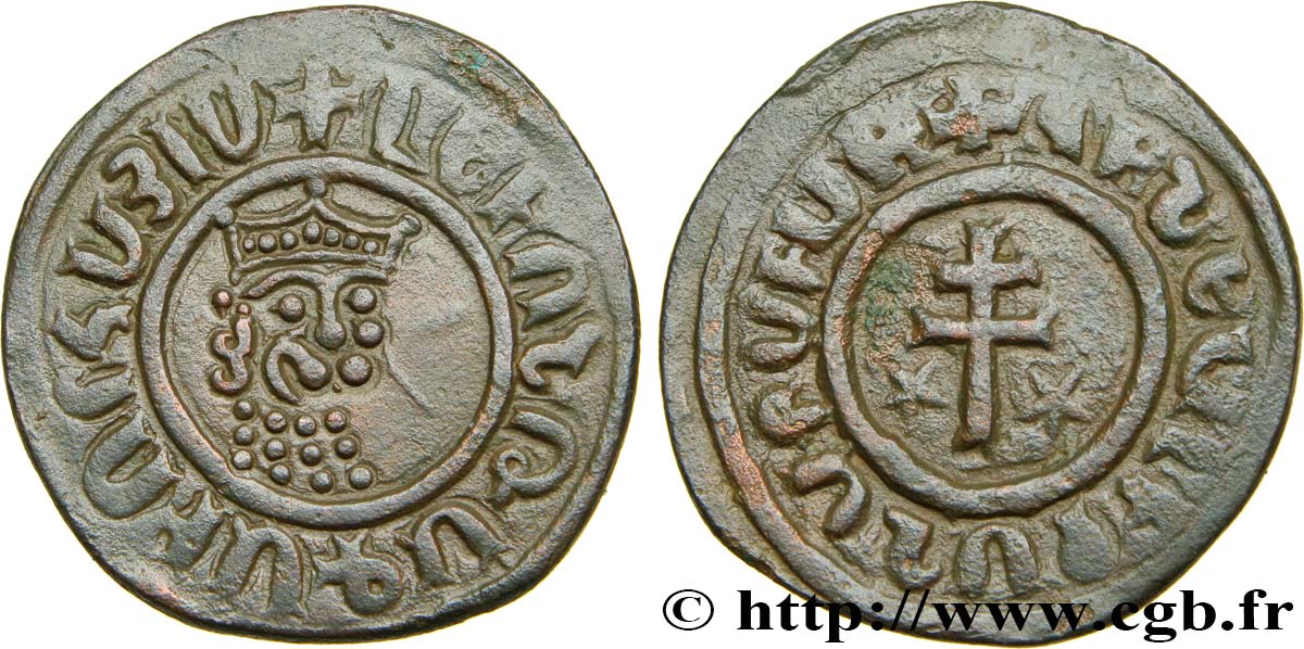 CILICIA - KINGDOM OF ARMENIA - LEO I King of Armenia Tank ou obole de bronze AU/XF