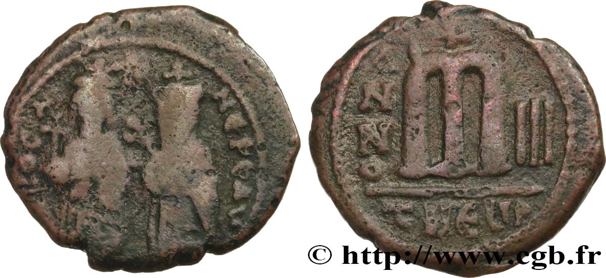 PHOCAS and LEONTIA Follis VF/XF