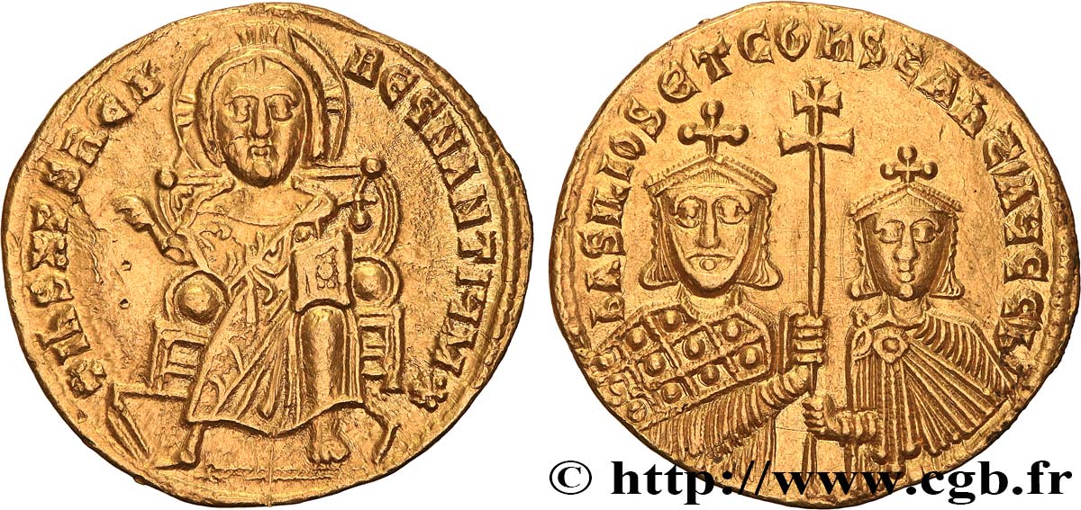 BASIL I and CONSTANTINE Solidus AU/MS