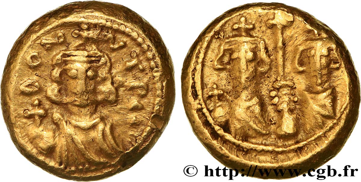 CONSTANTINUS IV, HERACLIUS und TIBERIUS Solidus fVZ/SS