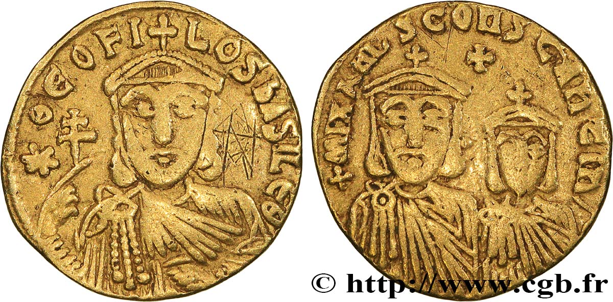 THEOPHILUS and CONSTANTINUS Solidus VF