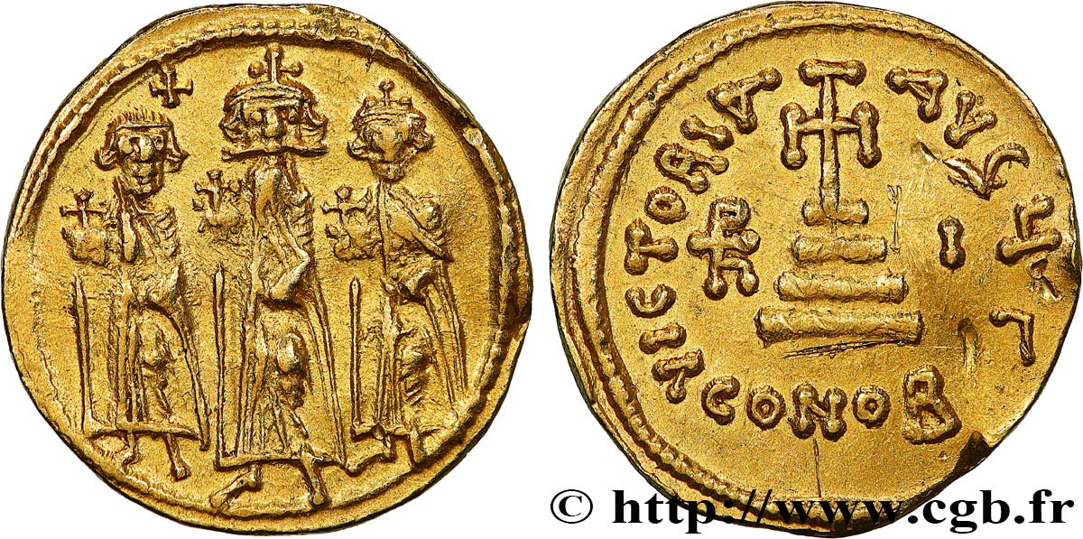 HERACLIUS, HERACLIUS CONSTANTINE and HERACLONAS Solidus AU