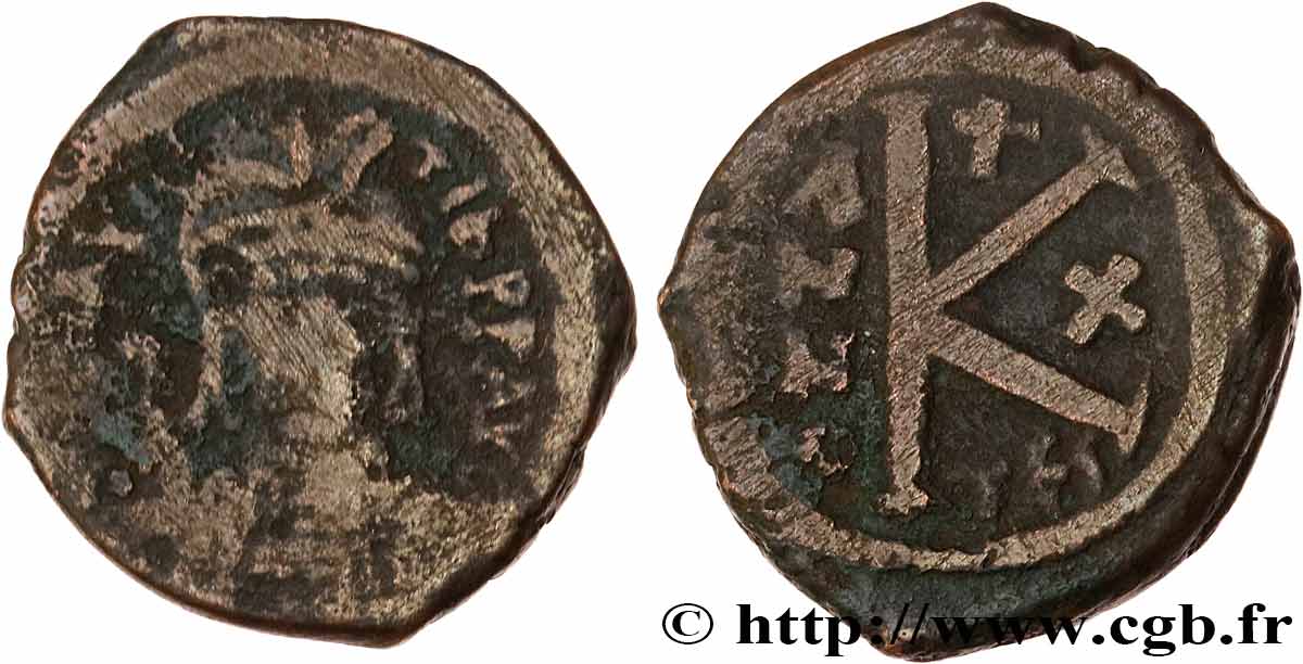 MAURICE TIBÈRE Demi-follis TB/TB+