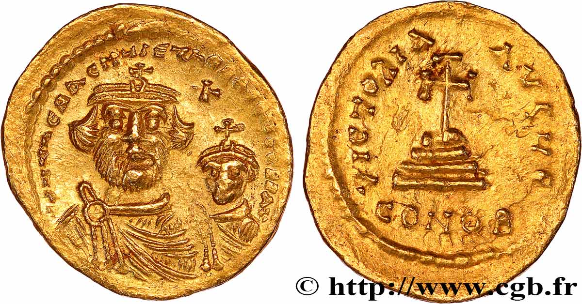 HÉRACLIUS et HÉRACLIUS CONSTANTIN Solidus TTB+
