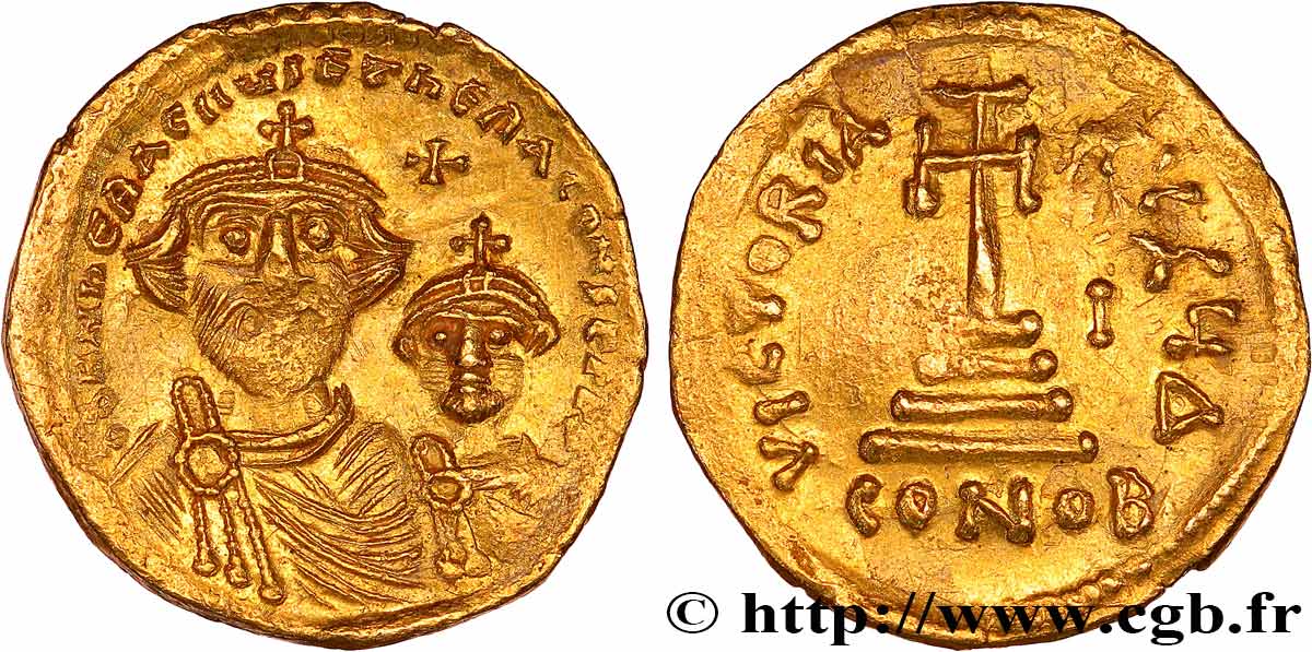 HERACLIUS und HERACLIUS CONSTANTINUS Solidus fVZ