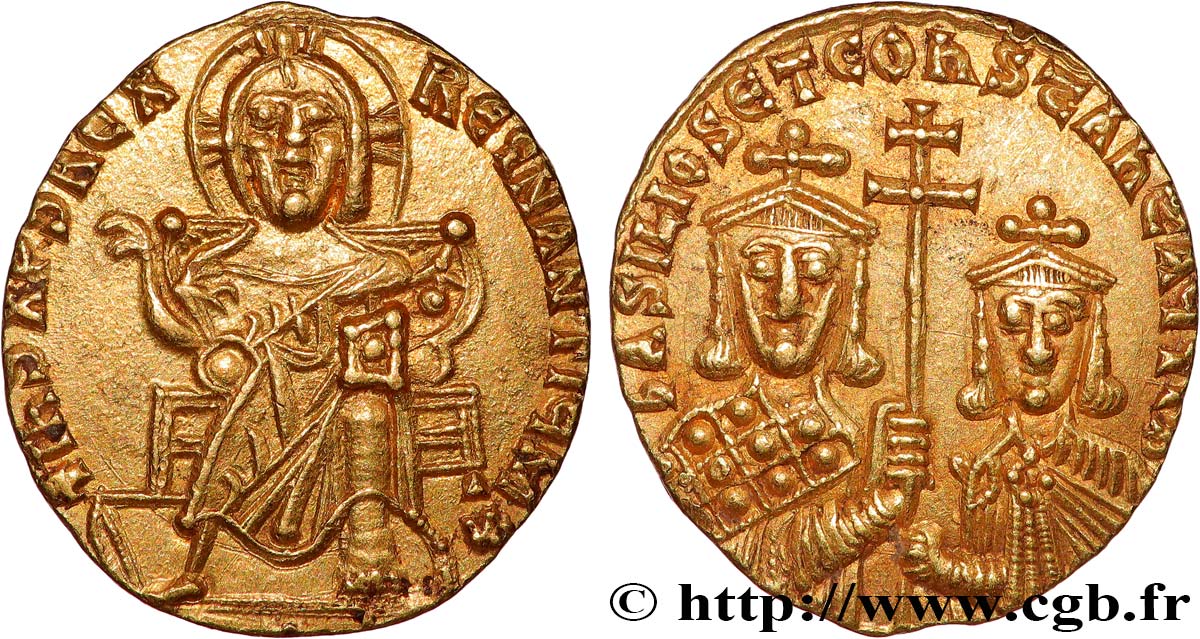 BASIL I and CONSTANTINE Solidus MS