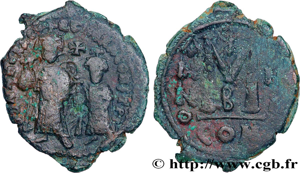 HÉRACLIUS et HÉRACLIUS CONSTANTIN Follis TB+