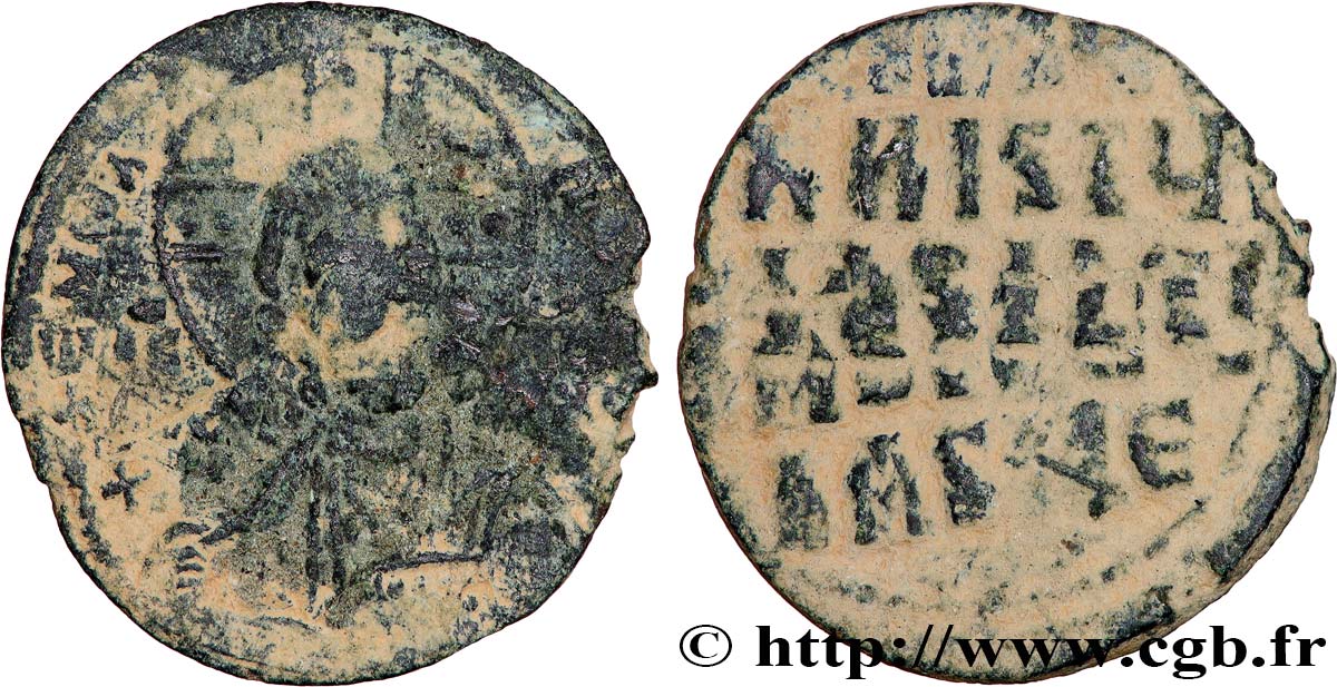 BASILIO II e COSTANTINE VIII Follis MB