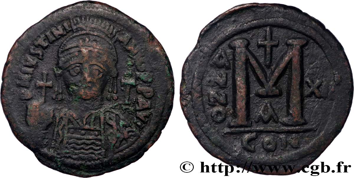 JUSTINIANUS I Follis SS